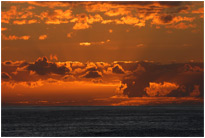 Sonnenaufgang am "Lightgouse Camping", Mosambik