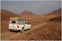 Mogrens Sandwüste - abends Steinwüste, Kaokoveld [Namibia]
