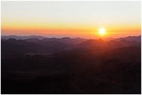 Panorama des Sonnenaufgangs vom Mt. Sinai, Ägypten