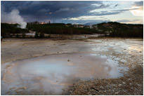Strömender Regen, Sonnenuntergang - einfach traumhaft... | Norris Geysir Basin | Yellowstone N.P. | Wyoming