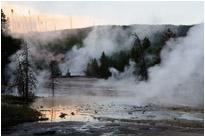 Strömender Regen, Sonnenuntergang - einfach traumhaft... | Norris Geysir Basin | Yellowstone N.P. | Wyoming