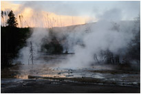 Strömender Regen, Sonnenuntergang - einfach traumhaft... | Norris Geysir Basin | Yellowston N.P. | Wyoming