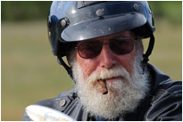 Uriger Harley Fahrer | Yellowstone N.P. | Wyoming