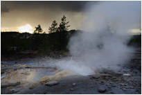 Strömender Regen, Sonnenuntergang - einfach traumhaft... | Norris Geysir Basin | Yellowstone N.P. | Wyoming
