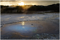 Strömender Regen, Sonnenuntergang - einfach traumhaft... | Norris Geysir Basin | Yellowstone N.P. | Wyoming