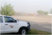 Sandsturm auf dem Campingplatz "Alte Brücke" in Swakopmund | Namibia